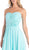 Rosette Pleated Sweetheart Chiffon A-line Dress