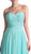 Cinderella Divine - Rosette Pleated Sweetheart Chiffon Cocktail Dress