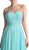 Rosette Pleated Sweetheart Chiffon Cocktail Dress