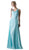 Cinderella Divine - Sleeveless Cowl Neck Draping Chiffon Gown