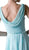 Cinderella Divine - Sleeveless Cowl Neck Draping Chiffon Gown