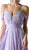 Cinderella Divine - Shirred Plunging Sweetheart Chiffon Gown