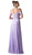 Shirred Plunging Sweetheart Chiffon Gown