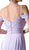 Cinderella Divine - Shirred Plunging Sweetheart Chiffon Gown