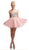 Cinderella Divine - Strapless Bejeweled Sweetheart A-line Dress in Pink