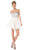 Cinderella Divine - Strapless Bejeweled Sweetheart A-line Dress in White
