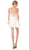 Cinderella Divine - Strapless Bejeweled Sweetheart A-line Dress in White
