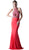 Cinderella Divine - Embellished High Halter Evening Dress