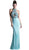 Embellished High Halter Evening Dress