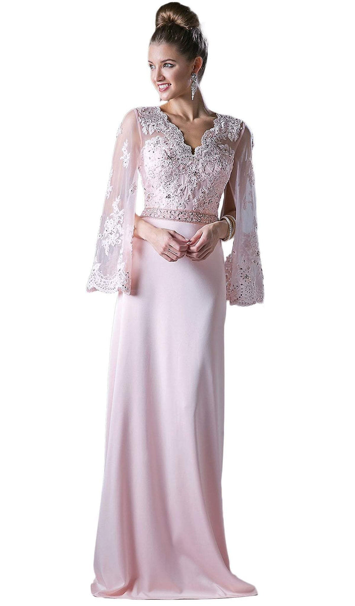 Embellished Scalloped V-neck Sheath Dress