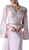 Cinderella Divine - Split Flare Sleeve Scalloped Lace Gown CR771 in Blush