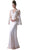 Cinderella Divine - Split Flare Sleeve Scalloped Lace Gown CR771 in Champagne