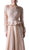 Long Sleeve Embellished Peplum A-line Evening Gown