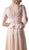 Cinderella Divine - CR772 Long Sleeve Embellished Peplum A-line Evening Gown in Neutral