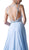 Cinderella Divine - Strappy Beaded Plunging Chiffon Evening Dress