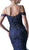 Bead Embellished Ruffled Mermaid Evening Dress