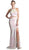 Cinderella Divine - Halter Neck Mock Two-Piece Sequined Evening Gown