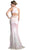 Cinderella Divine - Halter Neck Mock Two-Piece Sequined Evening Gown