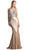 Cinderella Divine - Embellished Sheer Back Evening Dress CR810 In Gold