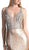 Cinderella Divine - Embellished Sheer Back Evening Dress CR810 In Gold