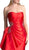 Cinderella Divine - Strapless Side Embellished Mermaid Evening Gown in Red