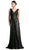 Cinderella Divine - Surplice Bodice Draping Sequined Gown