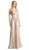 Cinderella Divine - Surplice Bodice Draping Sequined Gown