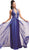 Cinderella Divine - Crystal Embellished Ruched High Neck Evening Dress