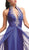 Cinderella Divine - Crystal Embellished Ruched High Neck Evening Dress