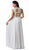 Embellished Jewel Neck A-line Chiffon Evening Gown