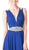 Cinderella Divine - Beaded Plunging Ruched Evening Dress