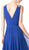 Cinderella Divine - Beaded Plunging Ruched Evening Dress