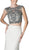 Cinderella Divine - Beaded Sleeveless Two-Piece Chiffon Evening Gown