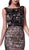 Cinderella Divine - Bateau Neck Embellished Lace Cocktail Dress