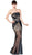 Cinderella Divine - Sequined Strapless Fitted Evening Gown JC2411  In Black and Gold