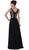 Beaded Sheer Ruched Evening Dress