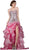 Cinderella Divine - Strapless Sequined Ruffled Evening Gown