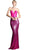 Cinderella Divine - Strapless Sequined Fitted Evening Dress in Pink