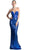 Strapless Sequined Fitted Evening Dress