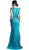 Cap Sleeve Illusion Jewel Soutache Lace Evening Gown