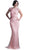 Cap Sleeve Illusion Jewel Soutache Lace Evening Gown