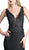 Cinderella Divine - Beaded Lace Deep V-neck Trumpet Dress