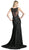 Cinderella Divine - Beaded Lace Deep V-neck Trumpet Dress