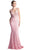 Cinderella Divine - Beaded Lace Deep V-neck Trumpet Dress
