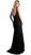 Cinderella Divine - Sleeveless Shimmering Lace Sheath Evening Gown
