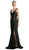 Sleeveless Wrap Bodice Drape-Detailed Gown