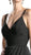 Cinderella Divine - KC1850 Sleeveless Wrap Bodice Drape-Detailed Gown