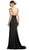 Cinderella Divine - KC1850 Sleeveless Wrap Bodice Drape-Detailed Gown