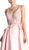 Beaded Deep V-neck Satin Evening Gown