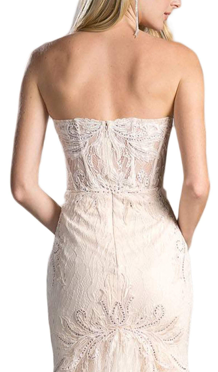 Embellished Lace Sweetheart Corset Trumpet Dress